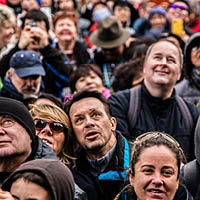 closeup of people in a crowd closeup of people in a crowd